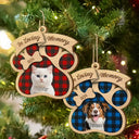 Christmas,Custom Photo,Memorial,Pet Lovers,Sad - Custom Photo In Loving Memory Pet - Personalized Custom Shaped Wooden Ornament
