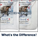Memorial - Custom Photo Sending You Love - Personalized Fleece Blanket, Sherpa Blanket