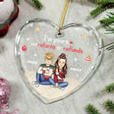 Gift For Couples, Gift For Husband, Gift For Wife, Gift For Boyfriend, Gift For Girlfriend - I'm Yours No Returns Or Refunds Cartoon - Personalized Glass Ornament