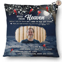 Memorial,Sad,Custom Photo - Custom Photo Sending You My Love Memorial - Personalized Pillow