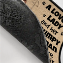 Cat Lovers, Cat Couple - Grumpy Old Man Lovely Lady Live Here - Personalized Doormat