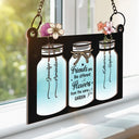 Gift For Bestie - Birth Flower Grow An Old Friend - Personalized Window Hanging Suncatcher Ornament