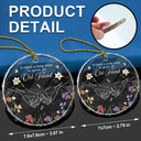 Gift For Bestie - Birth Flower Hands Grow An Old Friend - Personalized Circle Glass Ornament