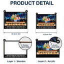 Gift For Sisters,Gift For Sibling,Happy - Side By Side Or Far Apart - Personalized Window Hanging Suncatcher Ornament