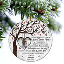 Continue Shopping,Christmas,Memorial,Custom Photo,Sad - Custom Photo Memorial A Limb Has Fallen From Our Family Tree - Personalized Circle Ceramic Ornament