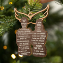 Memorial, Gift For Couples, Gift For Husband, Gift For Wife - Christmas Memorial I Miss You - Personalized Wooden Ornament Print 2 Side