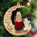 Christmas,Memorial,Pet Lovers,Dog Lovers,Cat Lovers,Sad - Christmas Pet Memorial When Tomorrow Starts Without Me - Personalized Wooden Cutout Ornament