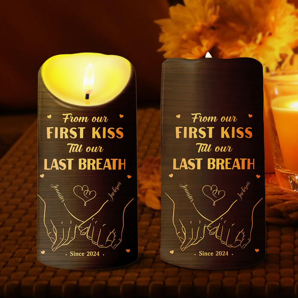 Gift For Couples, Gift For Husband, Gift For Wife, Gift For Boyfriend, Gift For Girlfriend - I Met You I Like You Couples - Personalized Flameless LED Candle