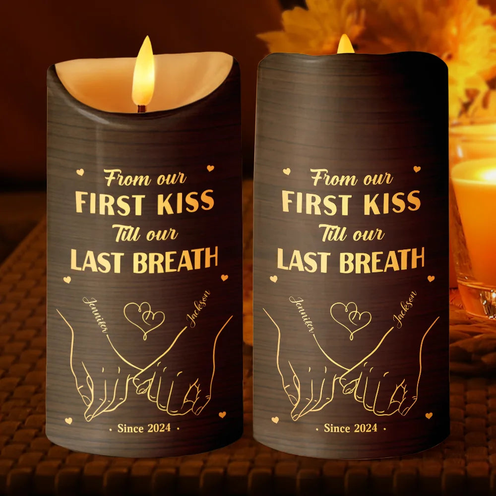 Gift For Couples, Gift For Husband, Gift For Wife, Gift For Boyfriend, Gift For Girlfriend - I Met You I Like You Couples - Personalized Flameless LED Candle