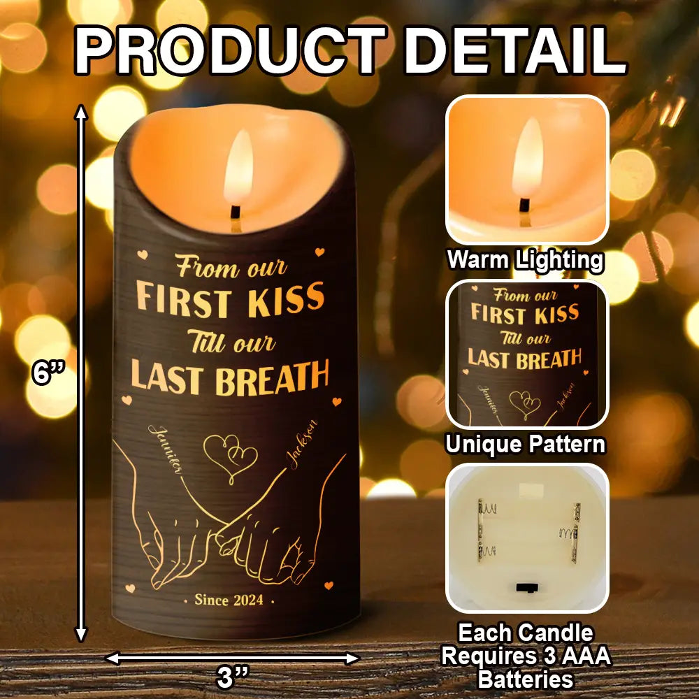 Gift For Couples, Gift For Husband, Gift For Wife, Gift For Boyfriend, Gift For Girlfriend - I Met You I Like You Couples - Personalized Flameless LED Candle