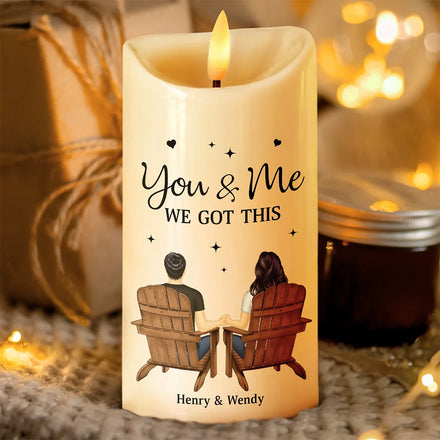 You &amp; Me We Got This - Bougie LED sans flamme personnalisée 