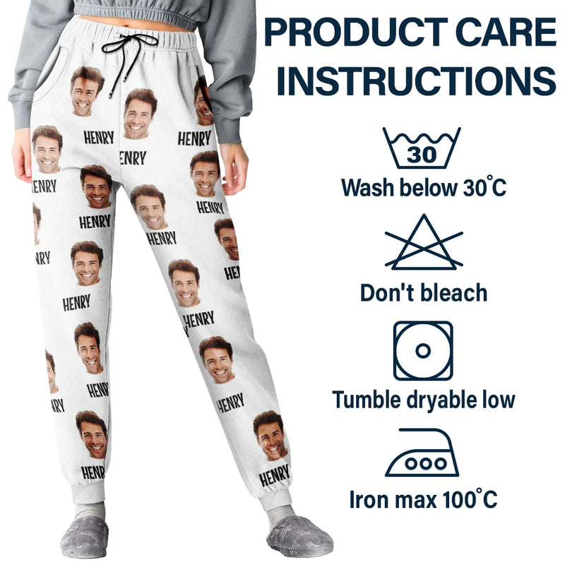 Gift For Couples, Gift For Husband, Gift For Wife, Gift For Boyfriend, Gift For Girlfriend - Custom Photo I Love My Wife Boyfriend - Personalized Pajama Pants