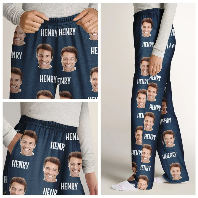 Gift For Couples, Gift For Husband, Gift For Wife, Gift For Boyfriend, Gift For Girlfriend - Custom Photo I Love My Wife Boyfriend - Personalized Pajama Pants