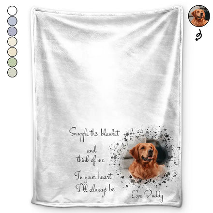 Custom Photo Snuggle This Blanket - Personalized Fleece Blanket, Sherpa Blanket