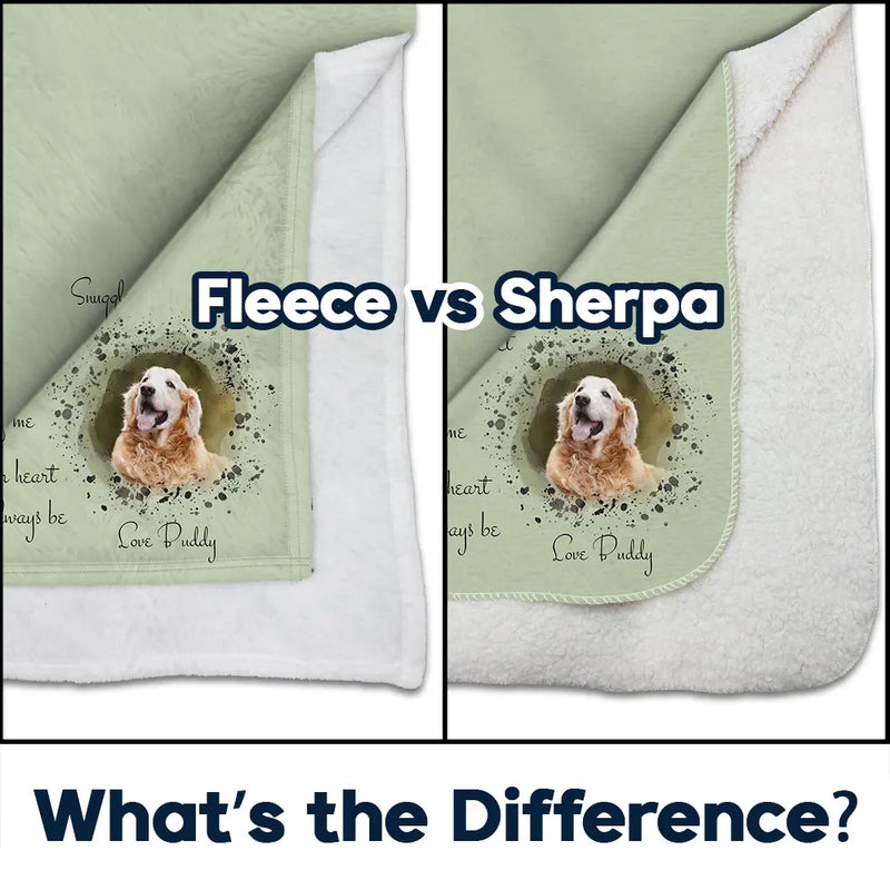 Pet Lovers,Dog Lovers,Cat Lovers,Custom Photo - Custom Photo Snuggle This Blanket - Personalized Fleece Blanket, Sherpa Blanket