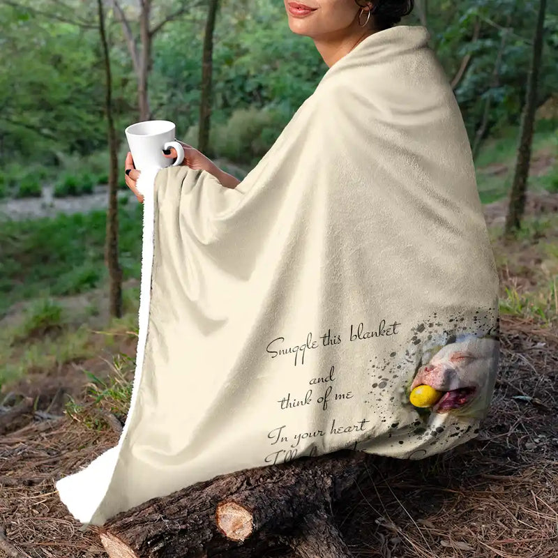 Pet Lovers,Dog Lovers,Cat Lovers,Custom Photo - Custom Photo Snuggle This Blanket - Personalized Fleece Blanket, Sherpa Blanket