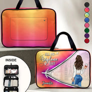 Travel,Gift For Yourself,Gift For Women - All My Travel Crap - Personalized Toiletry Bag
