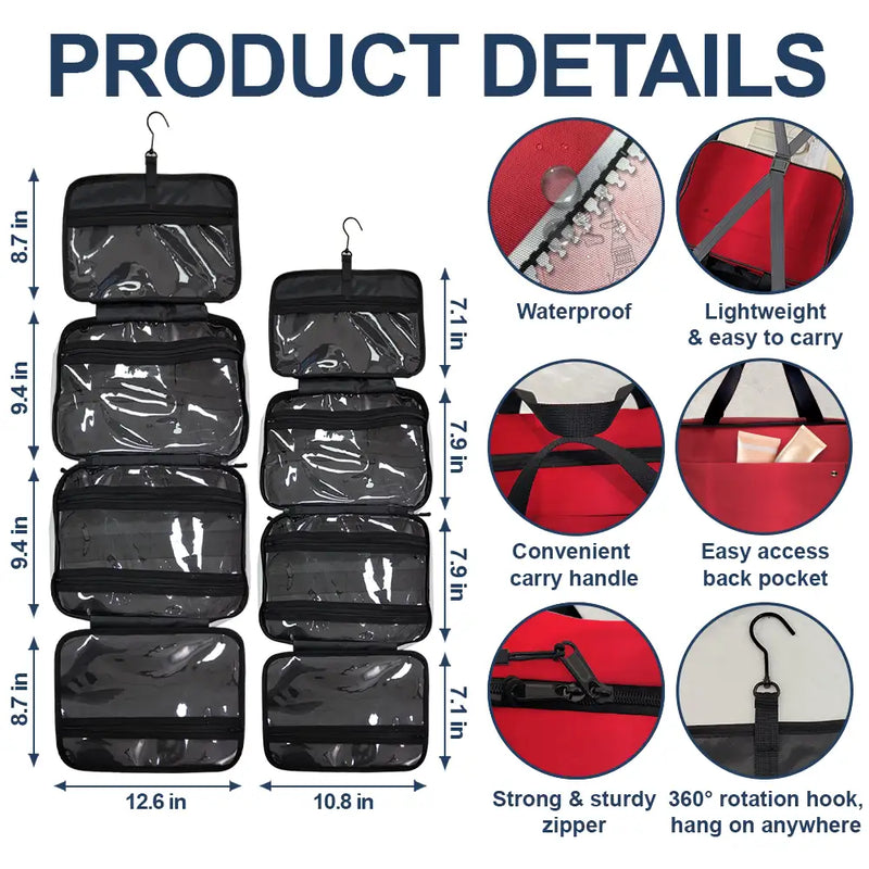 Travel,Gift For Yourself,Gift For Women - All My Travel Crap - Personalized Toiletry Bag