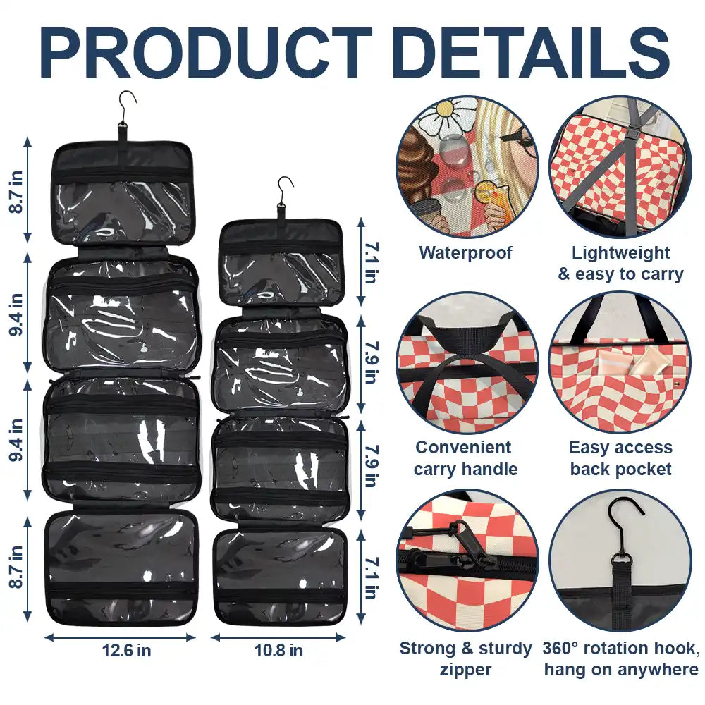 Gift For Bestie,Travel,Funny,Best friends' Hobby - Girls Trip Survival Kit - Personalized Toiletry Bag