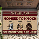 No Need To Knock - Dog Lover Gift - Personalized Custom Doormat