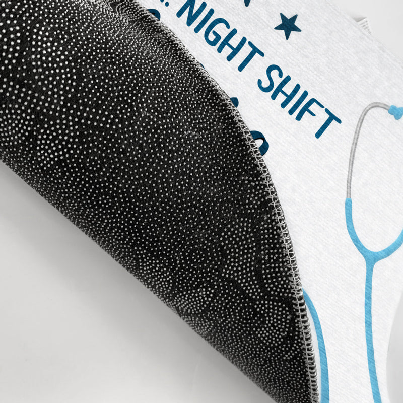 Infirmière de nuit endormie - Cadeau pour infirmière - Paillasson personnalisé