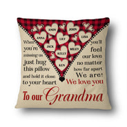 À notre grand-mère quand tu nous manques - Cadeau pour grands-parents - Oreiller personnalisé
