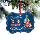 Mes petits-enfants illuminent mon Noël ! Cadeau de Noël pour grands-parents ! Décoration personnalisée en aluminium