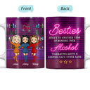 Besties Bonding Over Alcohol - Personalized Custom White Edge-to-Edge Mug