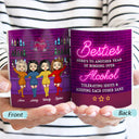Besties Bonding Over Alcohol - Personalized Custom White Edge-to-Edge Mug