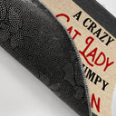 A Crazy Cat Lady And A Grumpy Old Man - Couple Gift - Personalized Custom Doormat