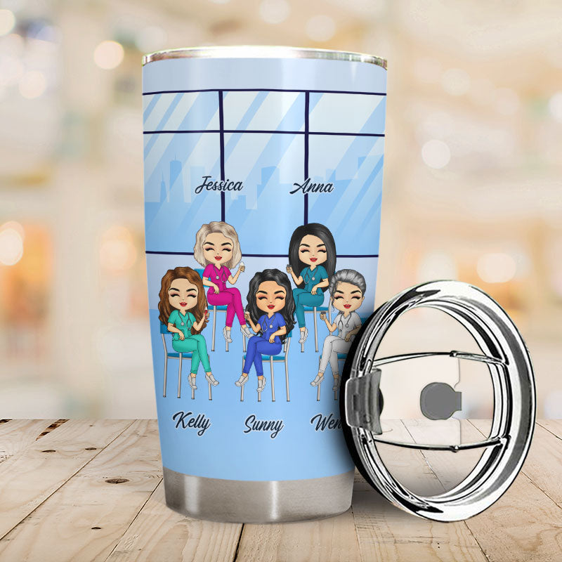 Nurse Chibi Same People Made Us Friends - Gift For BFF, Colleague - Personalized Custom Tumbler