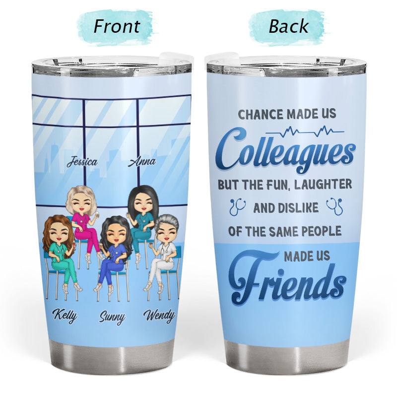 Nurse Chibi Same People Made Us Friends - Gift For BFF, Colleague - Personalized Custom Tumbler