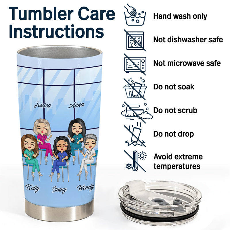 Nurse Chibi Same People Made Us Friends - Gift For BFF, Colleague - Personalized Custom Tumbler