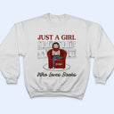 Reading Girl Just A Girl Who Loves Books - Reading Lovers - Personalized Custom Hoodie