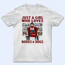 Reading Girl Who Loves Books & Dogs - Gift For Dog Lovers - Personalized Custom Hoodie
