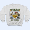 Camping Couple Adventuring Together Since - Gift For Couple - Personalized Custom T Shirt