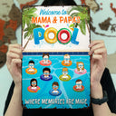 Family Swimming Pool Where Memories Are Made - Pool Decoration - Personalized Custom Classic Metal Signs
