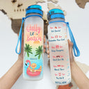 All I Need Is Water With Vitamin Sea Beach Summer - Personalized Custom Water Tracker Bottle