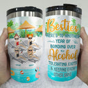 Bestie Swimming Pool The Girls Are Drinking - Personalized Custom Triple 3 In 1 Can Cooler