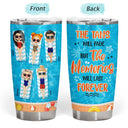 Bestie Swimming Pool The Memories Will Last Forever - Personalized Custom Tumbler