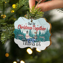 Our 1st Christmas Together - Christmas Gift For Couple - Personalized Custom Wooden Ornament