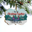 Our 1st Christmas Together - Christmas Gift For Couple - Personalized Custom Wooden Ornament