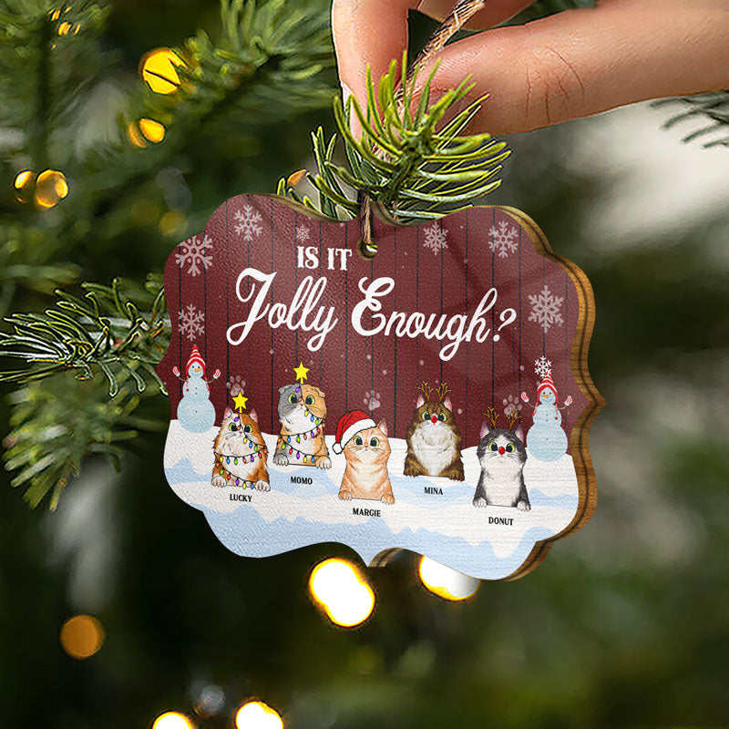 A Naughty List And We Regret Nothing - Christmas Gift For Cat Lovers - Personalized Custom Wooden Ornament