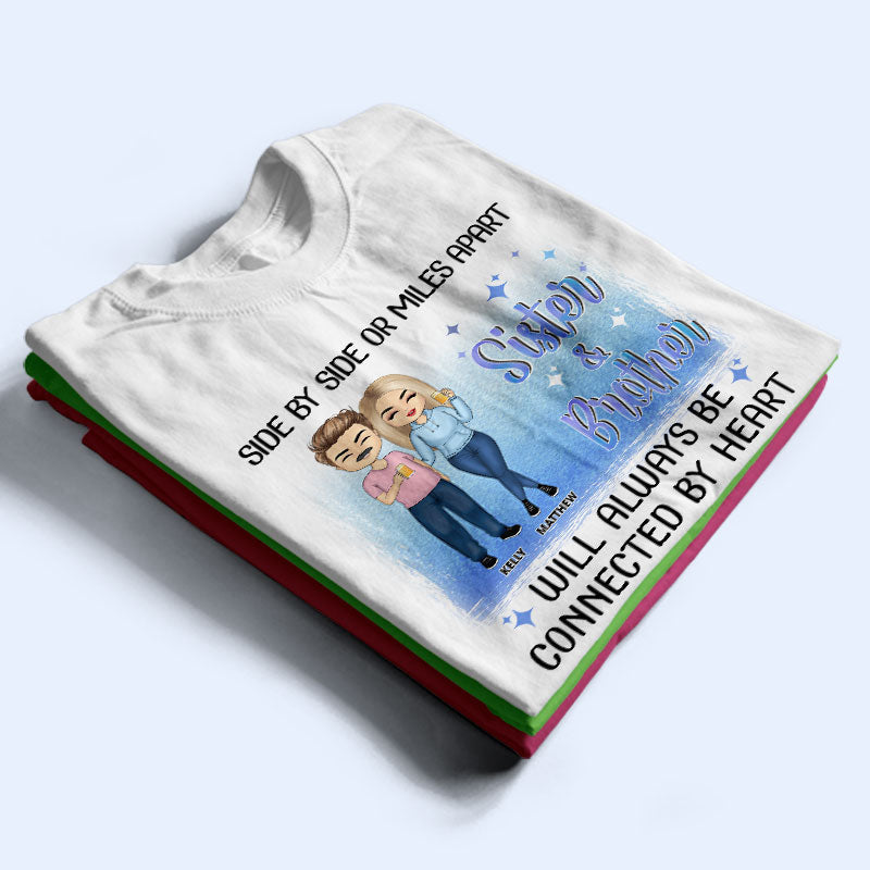 Le lien entre frères et sœurs ne se brise jamais ! Cadeau pour frères et sœurs et meilleurs amis ! T-shirt personnalisé