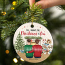 You're My Always & Forever - Christmas Gift For Couple - Personalized Custom Circle Ceramic Ornament