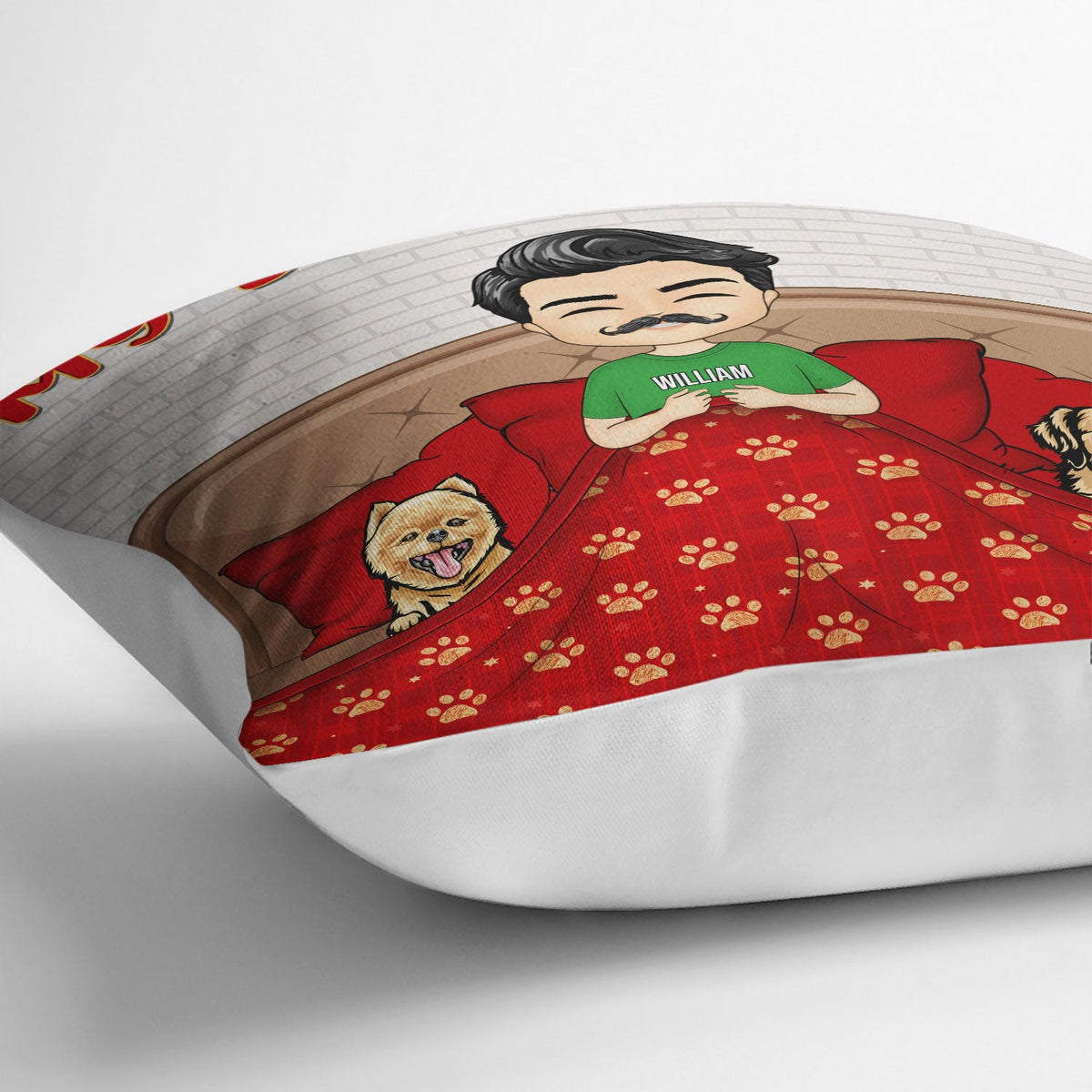 Dog Cat Lovers Stay In Bed Cuddle With Pet - Gift For Pet Owners - Personalized Custom Pillow