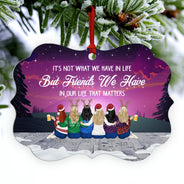 There Is A Point In Every True Friendship - Christmas Gift For Bestie - Personalized Custom Aluminum Ornament