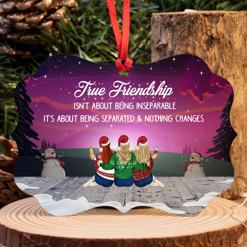Il y a un but dans chaque véritable amitié - Cadeau de Noël pour meilleure amie - Décoration en aluminium personnalisée