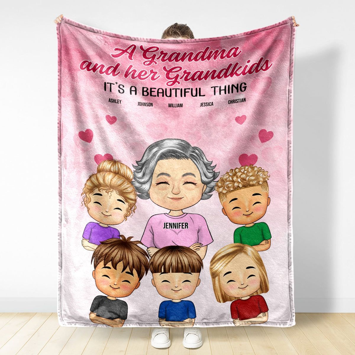 It's A Beautiful Thing - Gift For Grandma - Personalized Custom Fleece Blanket