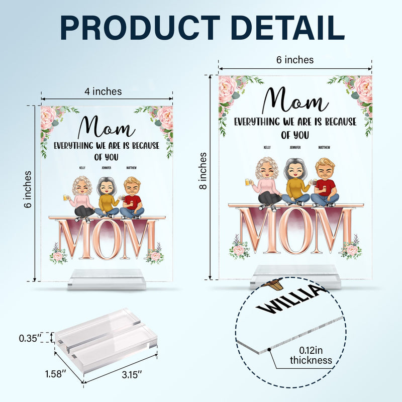 Mother And Children Best Friends Forever - Gift For Mom, Mother - Personalized Custom Vertical Rectangle Acrylic Plaque